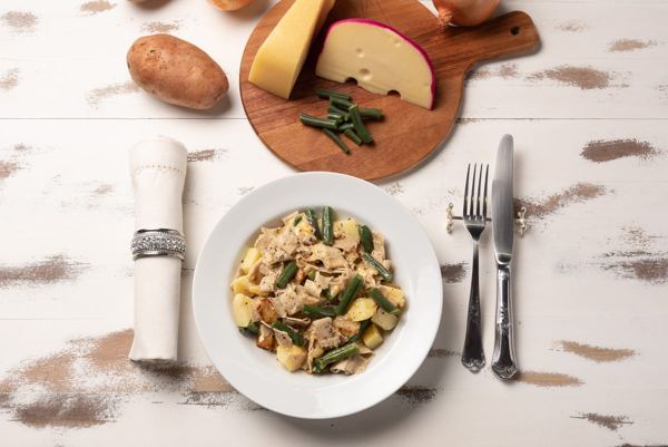 Pizzoccheri della Valtellina, Buckwheat Pasta with Cabbage and Cheese